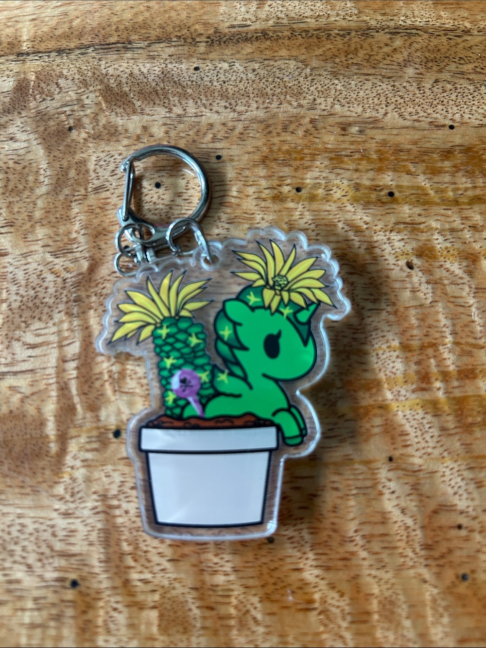 TOKIDOKI Unicorno Green Cactus Character Acrylic Keychain